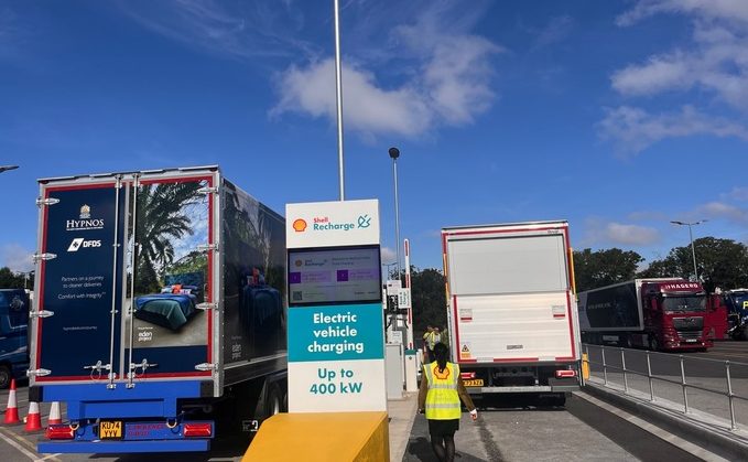 Shell opens UK's first electric truck charging station, in Nottingham